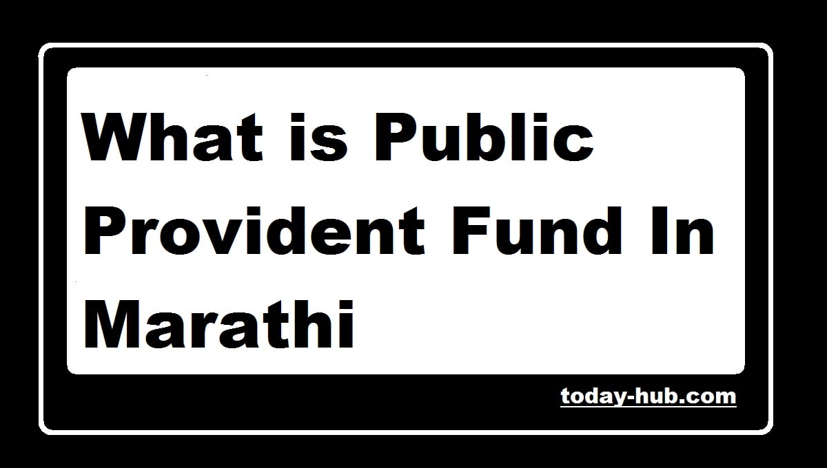 What is Public Provident Fund In Marathi