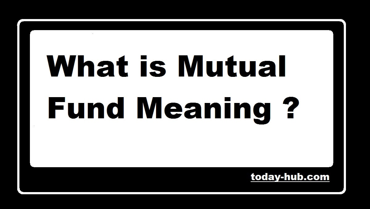 Mutual Fund Meaning